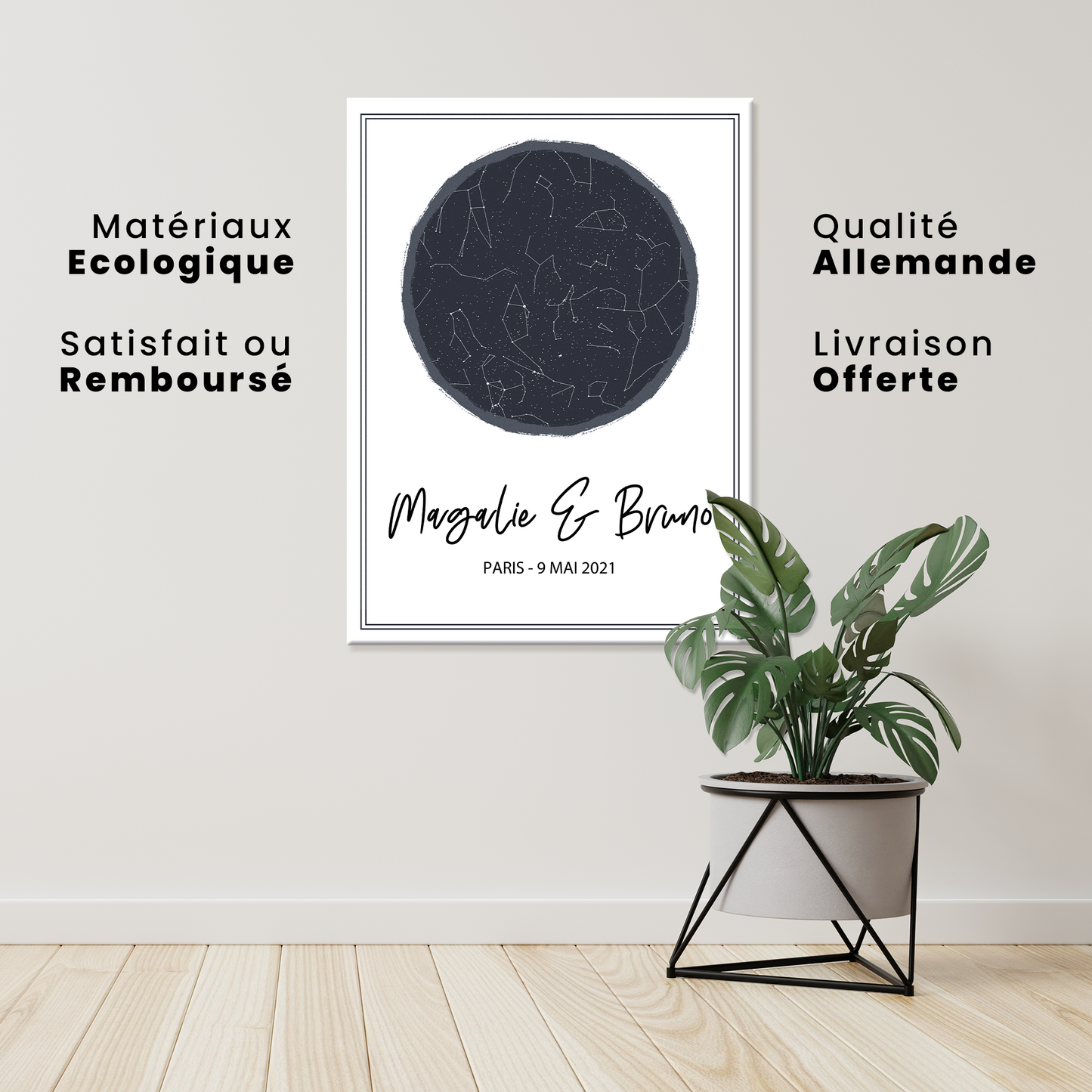 Tableau Couple Personnalisable "Constellation"