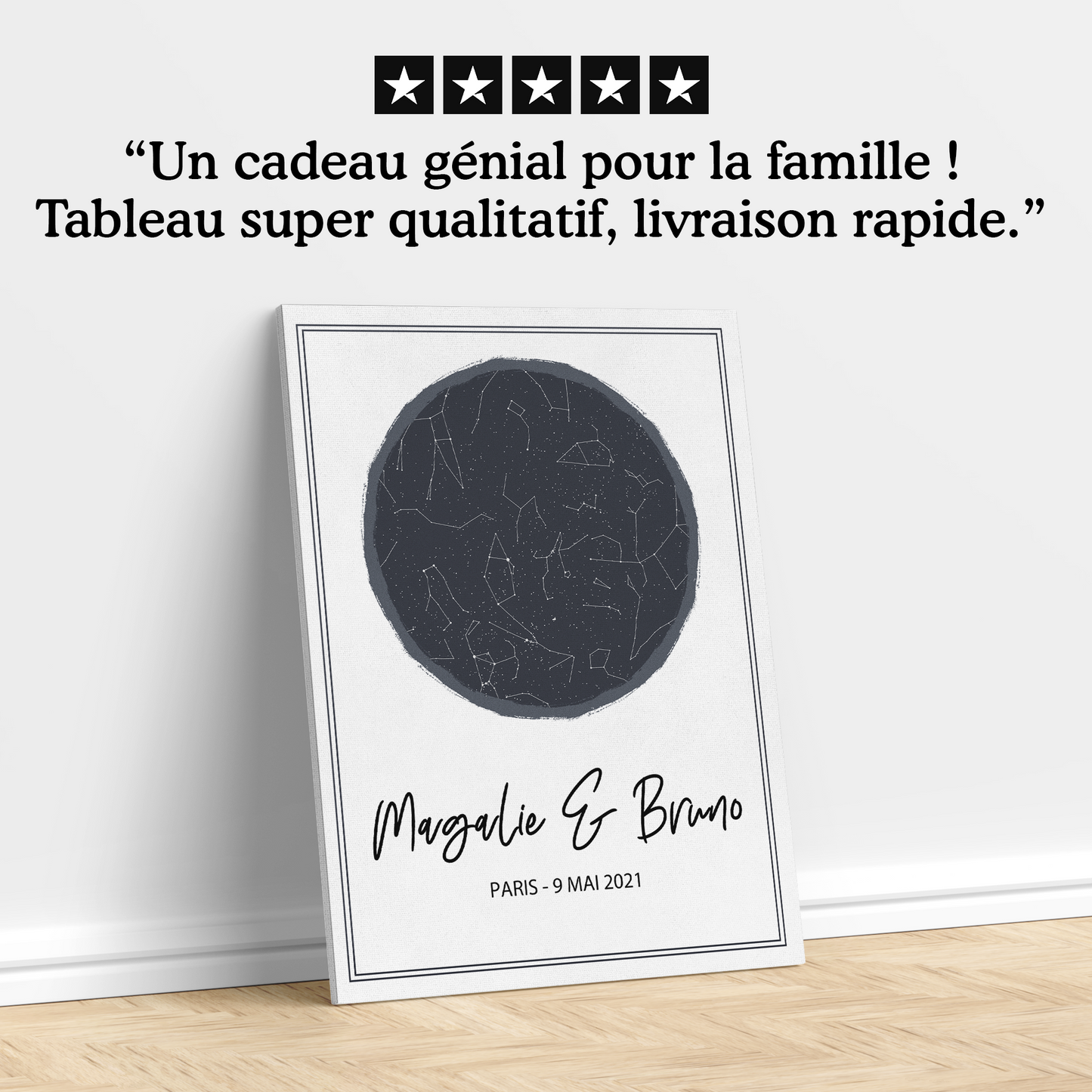 Tableau Couple Personnalisable "Constellation"