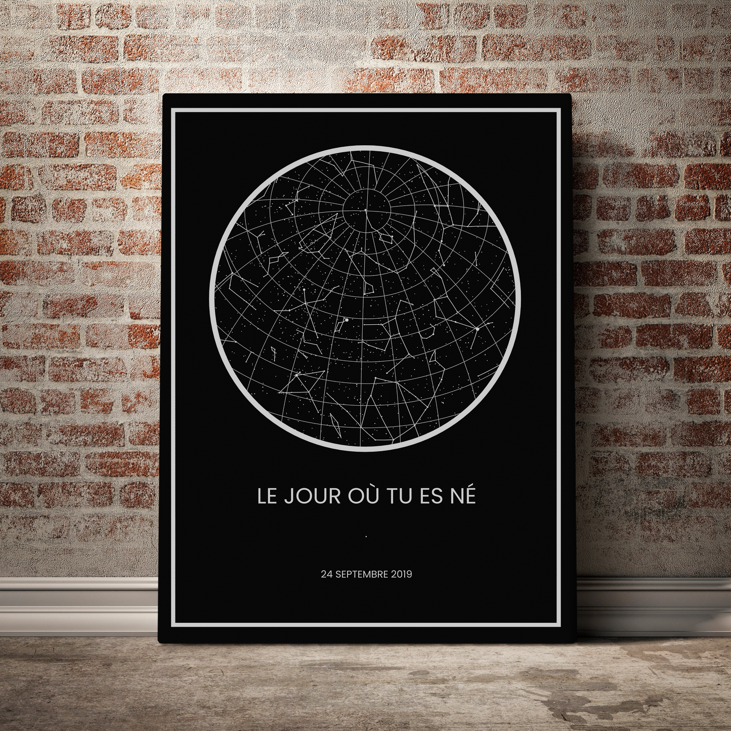 Tableau Naissance Personnalisable "L'univers à ce moment"