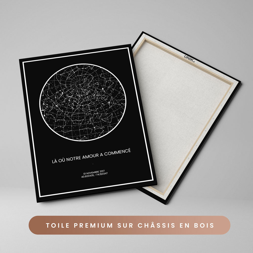 Tableau Naissance Personnalisable "L'univers à ce moment"
