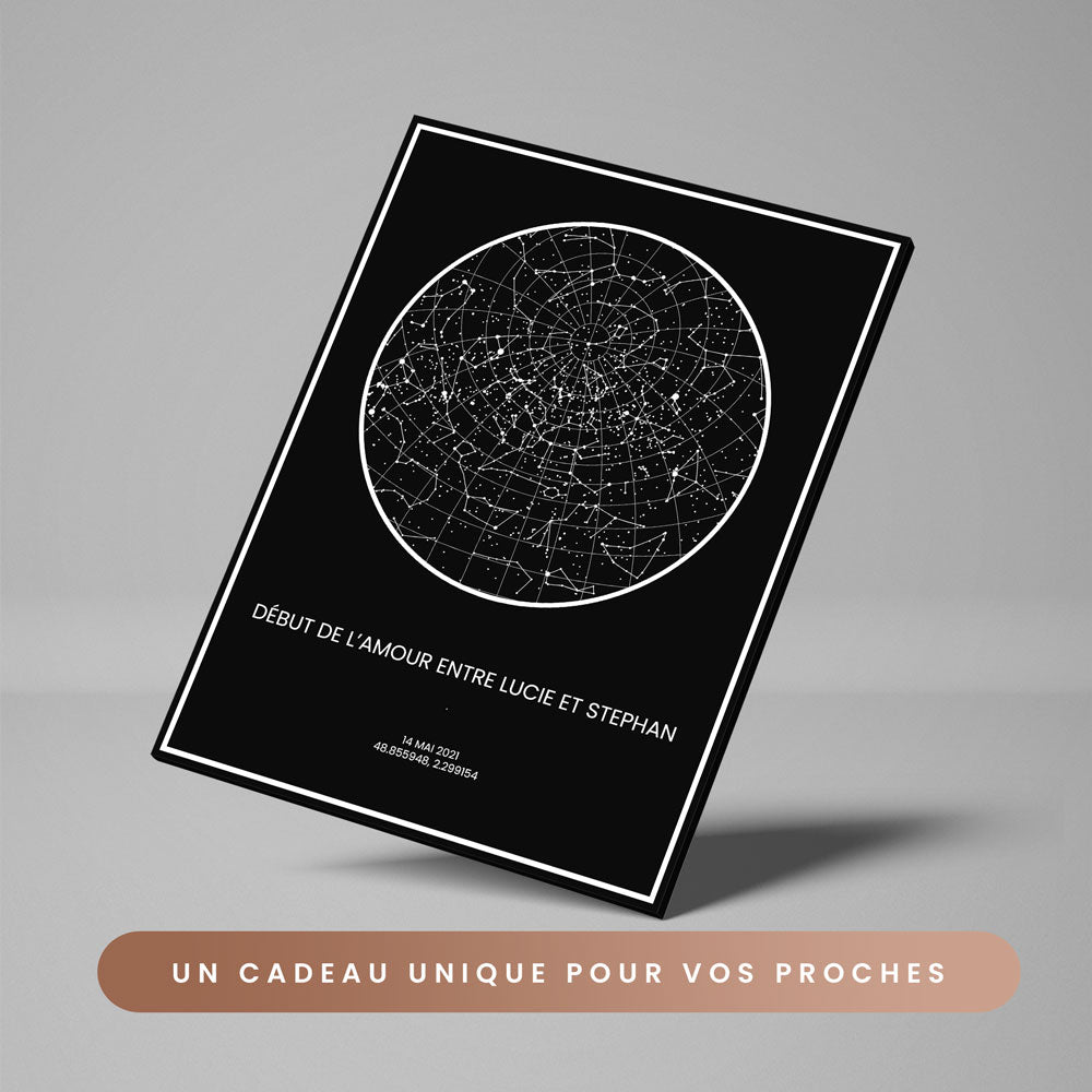 Tableau Naissance Personnalisable "L'univers à ce moment"