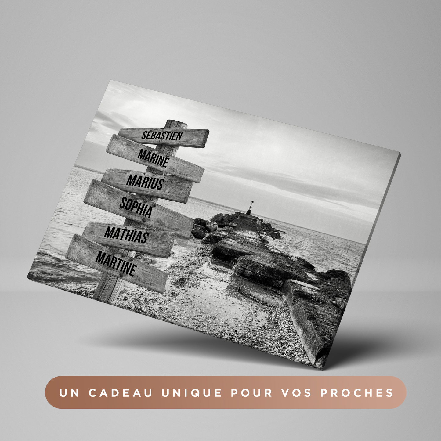 Tableau Prénoms Personnalisable "Ponton de Mer"