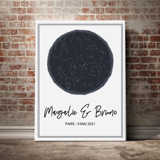 Tableau Couple Personnalisable "Constellation"