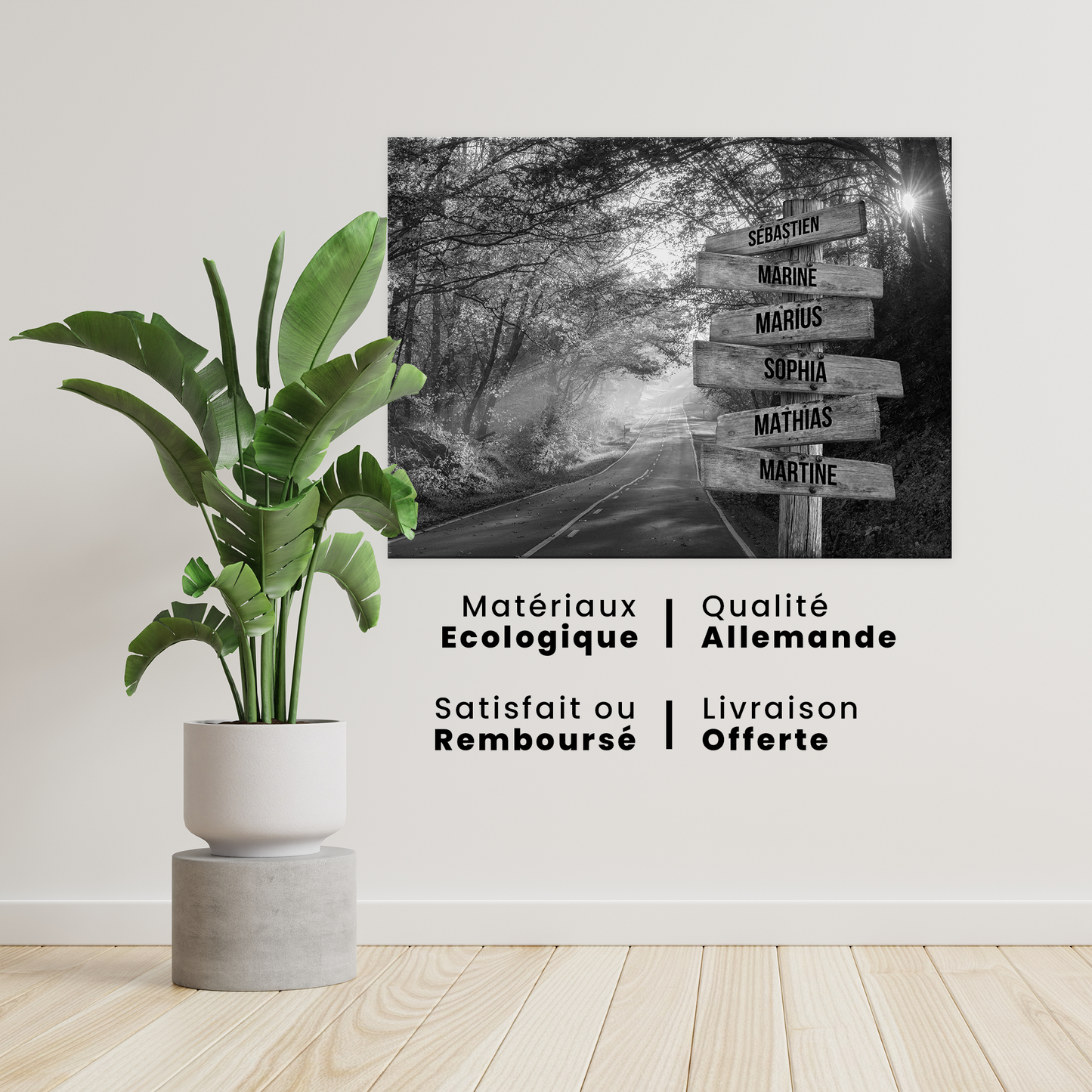 Tableau Prénoms Personnalisable "Forêt"