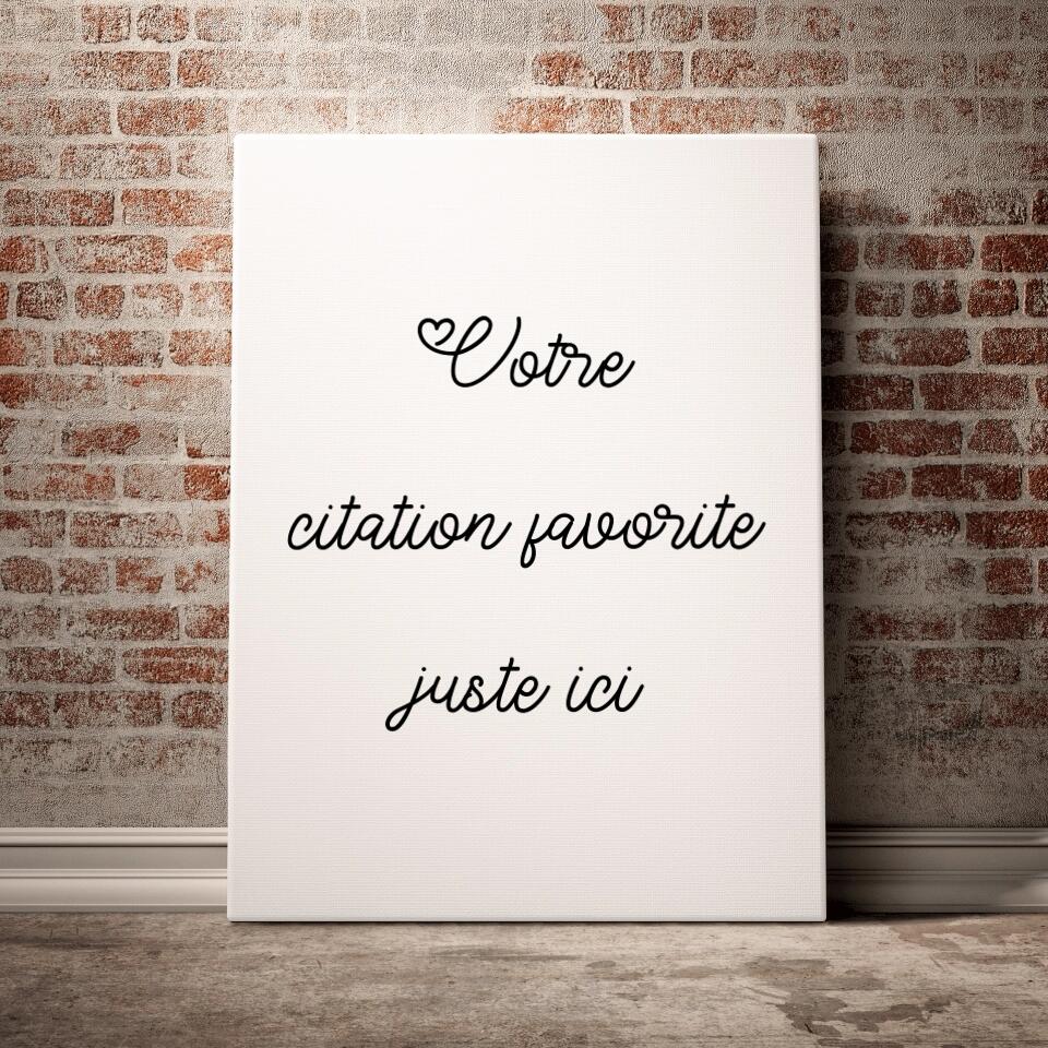 Tableau Famille Personnalisable "Citation"