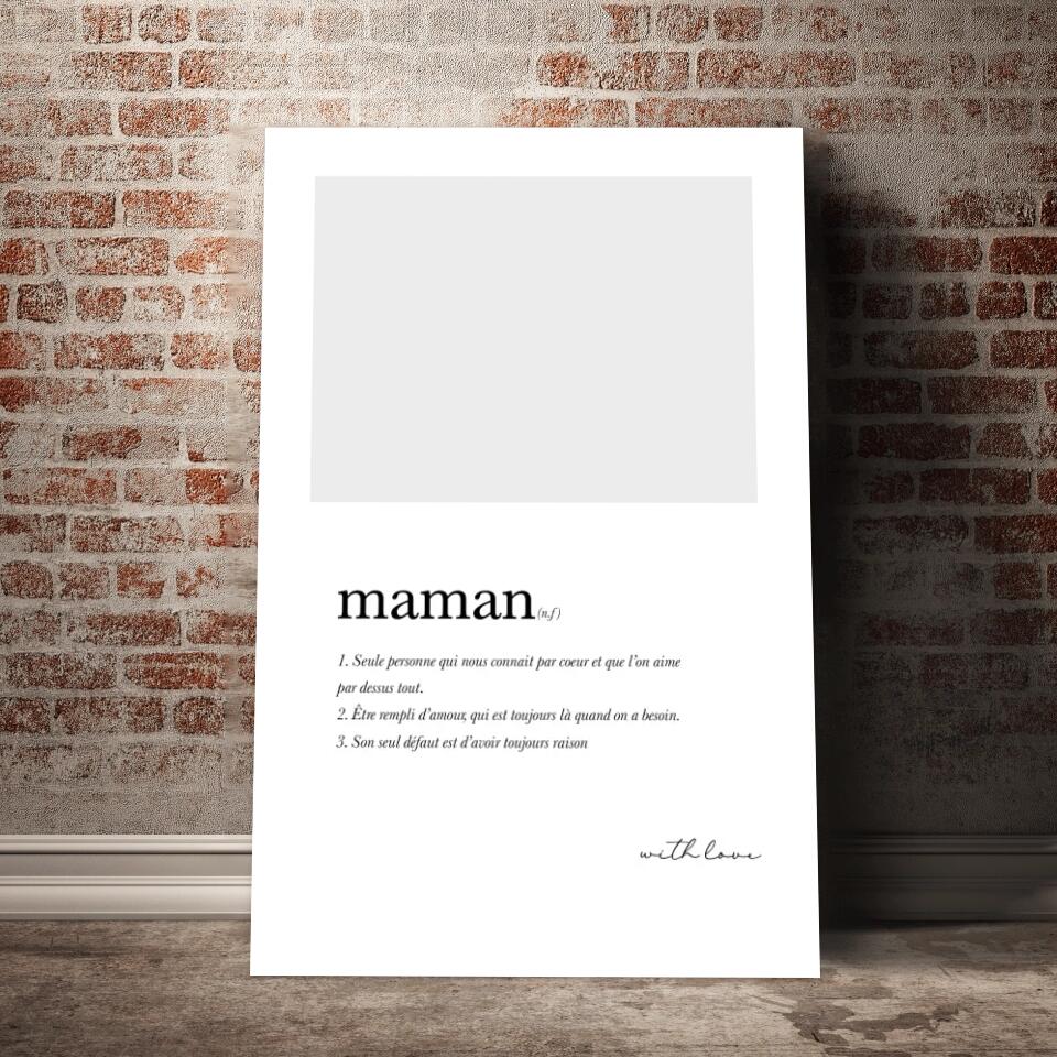 Tableau Famille Personnalisable "La définition de Maman"