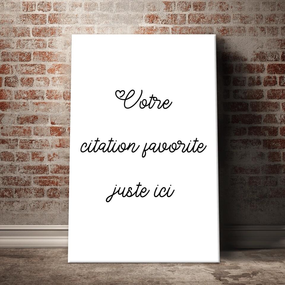 Tableau Famille Personnalisable "Citation"