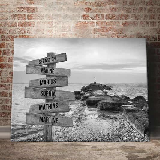 Tableau Prénoms Personnalisable "Ponton de Mer"